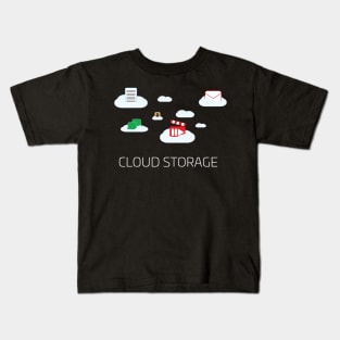 Cloud storage geek illustrstion Kids T-Shirt